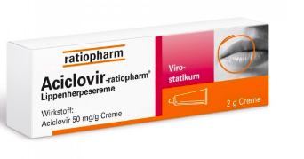 Aciclovir Ratiopharm MG, 50 mg/g-2 g x 1 creme bisnaga