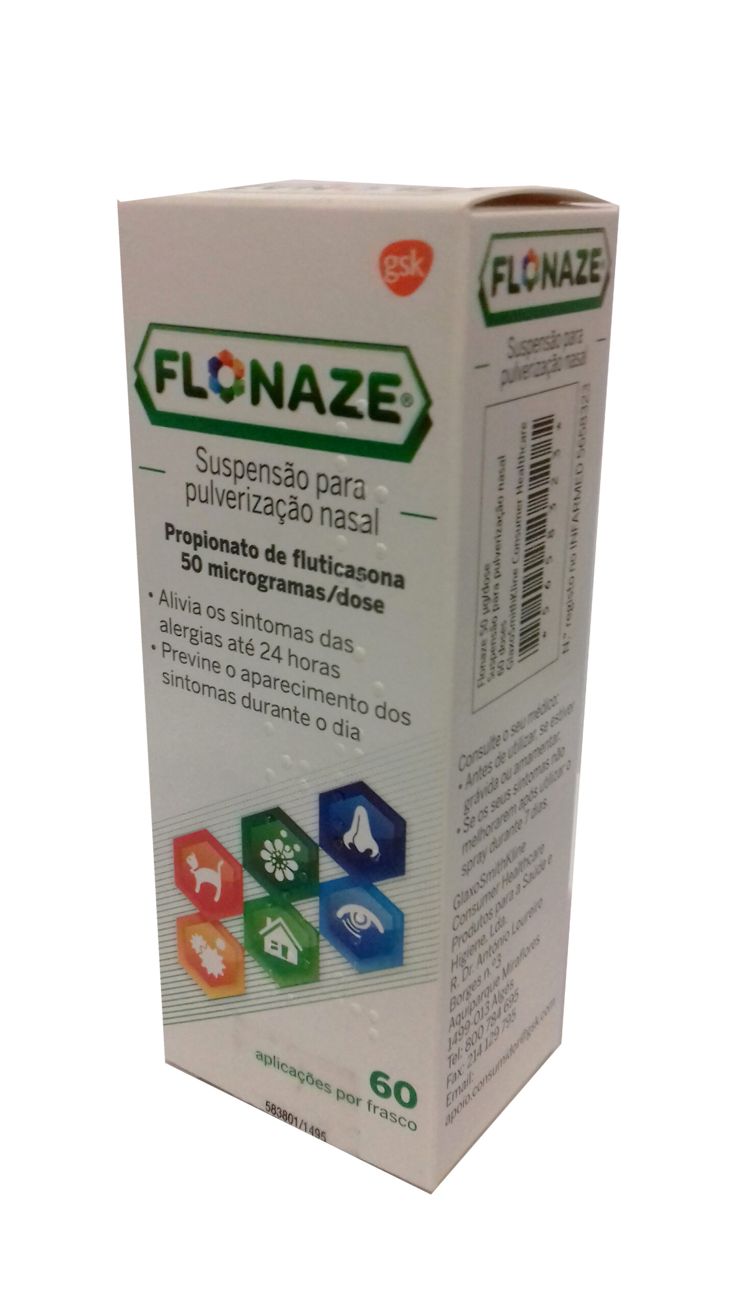 Vibrocil Anti-Alergias , 50 µg/dose Frasco nebulizador 60 dose Susp pulv nasal