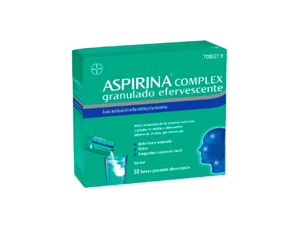 Aspirina Complex , 500 mg + 30 mg 10 Saqueta Granul susp oral