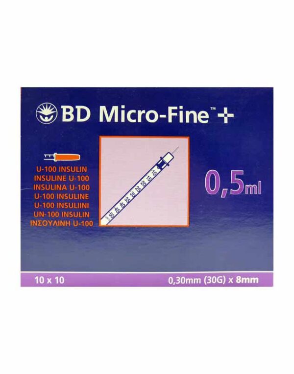 Bd Micro Fine+ Ser Insul 0,5ml8 Mm
