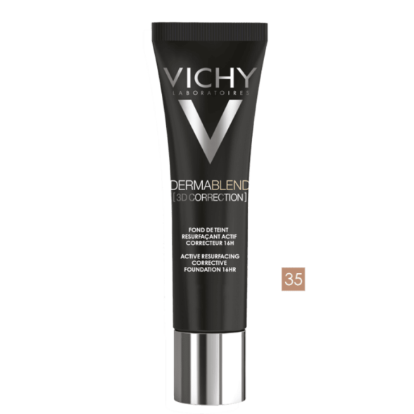 Vichy Dermablend 3D Correction Base Fluída Corretora Alisadora 16H Tom 35