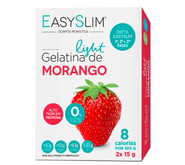 EasySlim Gelatina Light Morango 15g x2
