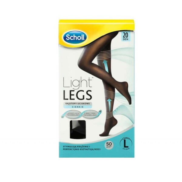 Scholl Light Legs Coll Comp 20den L Preto