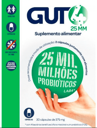 Gut4 Adultos 25mm Cápsulas X30