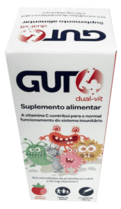 Gut4 Dual-Vit Saquetas Pó Morango x14