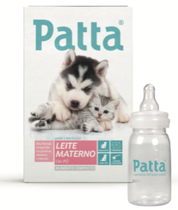 Patta Leite materno em pó para gatos e cães 250 g com Oferta de Biberão 120 ml