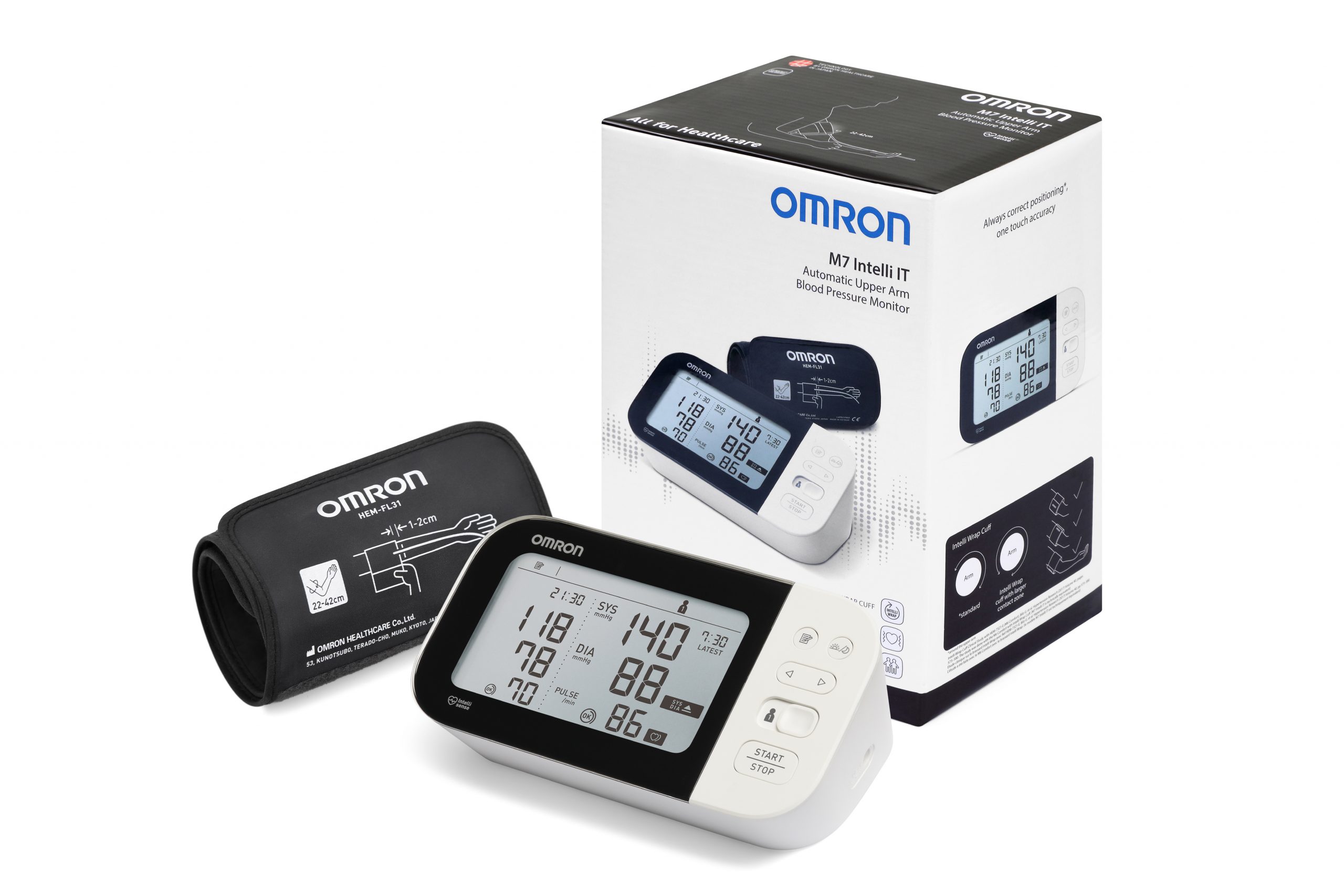 OMRON M7 INTELLI IT MEDIDOR TENSÃO ARTERIAL BRAÇO