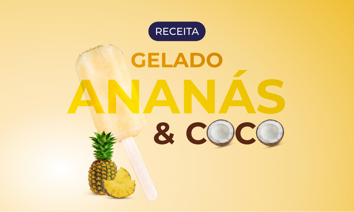Receita de Gelado de Ananás e Coco