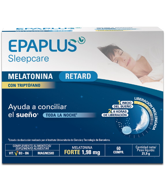 Epaplus Sleepcare Melatonina RETARD com Triptofano - 60 comprimidos
