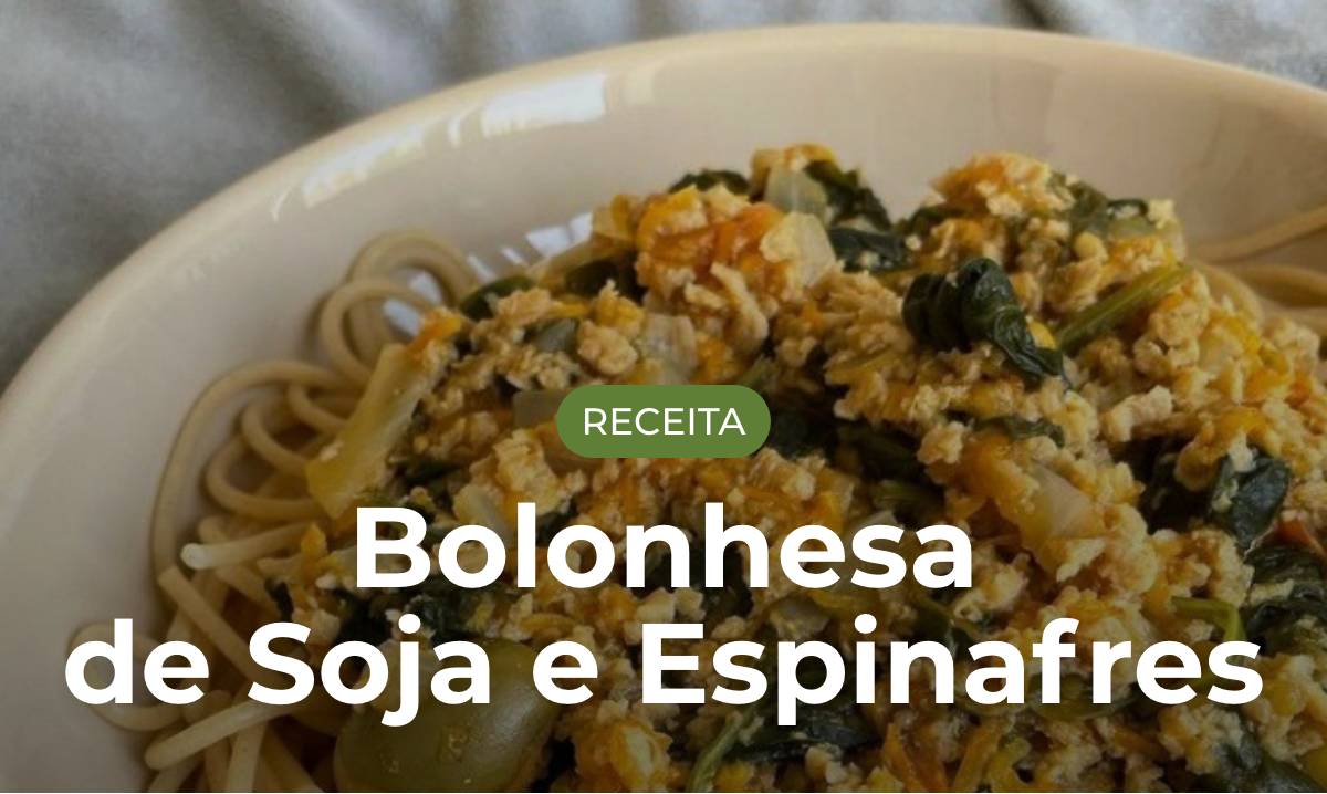 Receita Bolonhesa de soja e espinafres
