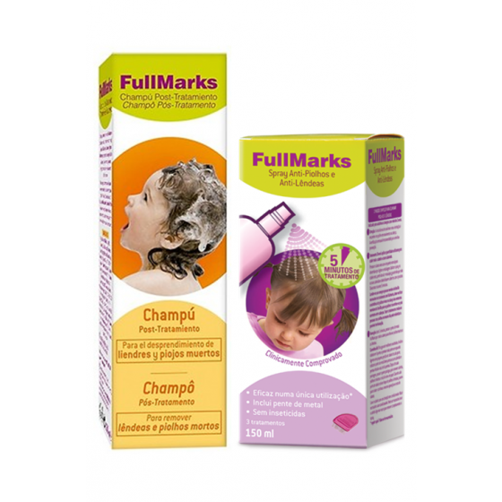Fullmarks Spray Anti-Piolhos e Anti-Lêndeas 150ml + Oferta Champô 150ml