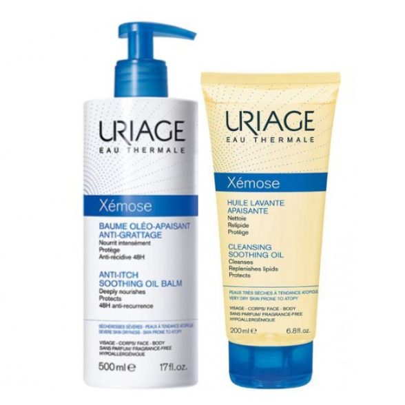 Uriage Xémose Bálsamo óleo apaziguador – 500ml + Oferta Óleo lavante apaziguante – 200ml